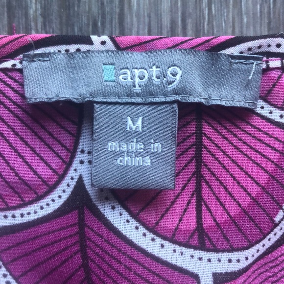 Women’s Sheer Apt 9 Short Sleeve Blouse Sz M - Picture 3 of 4